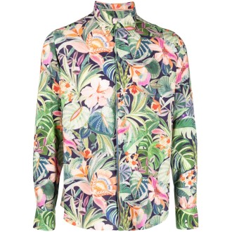 TINTORIA MATTEI camicia a stampa floreale multicolore con colletto classico