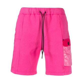 PMDS pantaloncini rosa e rossi in cotone con coulisse