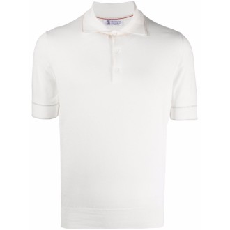 Brunello Cucinelli Short Sleeve Polo Sweater