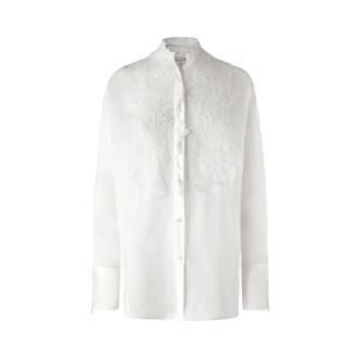 ERMANNO SCERVINO Camicia Bianca In Mussola e Pizzo