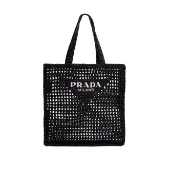 Prada Raffia Tote Bag