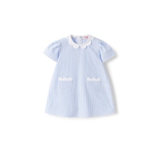 IL GUFO Abito In Seersucker Azzurro