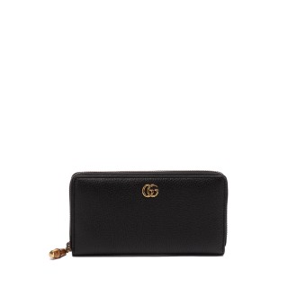 Gucci `Bamboo Puller` Zip Around Wallet