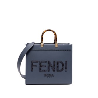 Fendi `Fendi Sunshine Medium` Leather And Elaphe Shopper