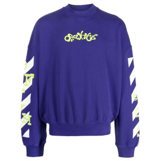 Off White `Opposite Arr` Boxy Crew-Neck Sweatshirt
