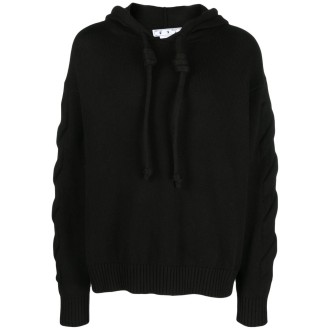 Off White `3D Diag` Knit Hoodie 