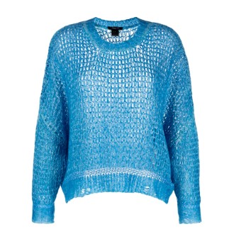 Avant Toi Round Neck Pullover In Fancy Stitch With Silk