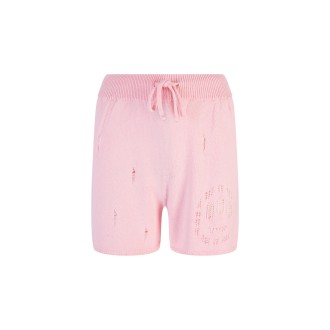 BARROW Shorts Rosa Con Rotture All-Over