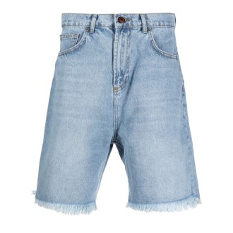 Vision of super Denim Shorts With Flames