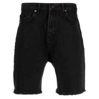 Vision of super Denim Shorts With Flames