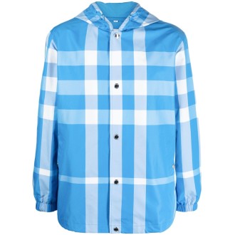 Burberry `Elmhurts` Hooded Check Puffer Jacket