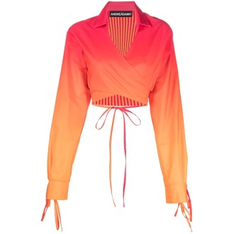 Andreadamo Criss-Cross Ribbed Cardigan