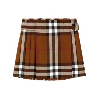 Burberry `Micaela` Mini Check Skirt