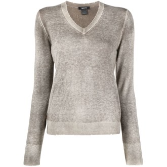 Avant Toi Hand Painted Ultralight Cashmere Wool V-Neck Sweater