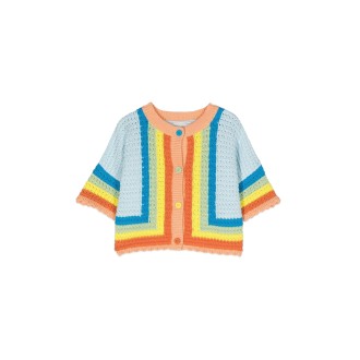 stella mccartney cardigan borders colorful stripes