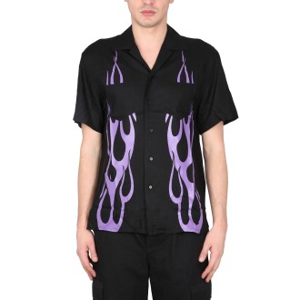 vision of super flames print shirt