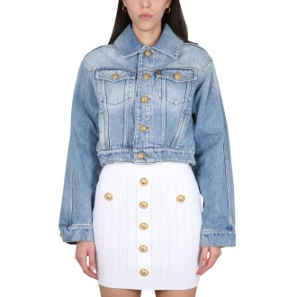 balmain cropped fit jacket