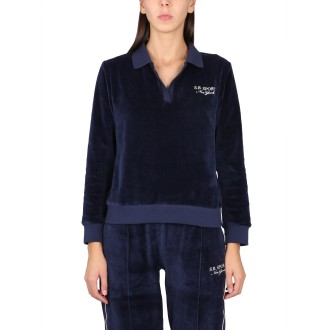 sporty&rich chenille polo shirt