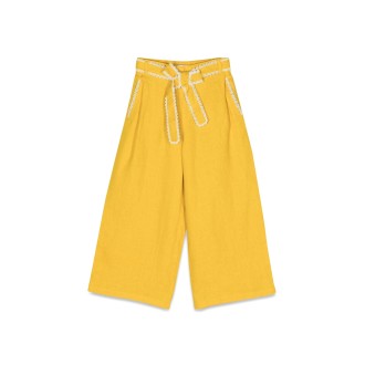 chloe' wide pants bow belt