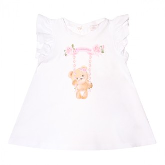 Monnalisa - White Cotton T-shirt