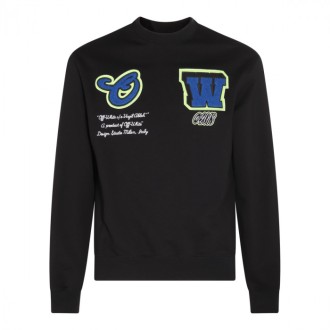 Off-white - Black Cotton Varsity Sweatshirt