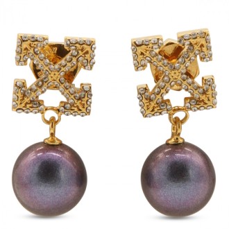Off-white - Gold And Lilac Metal Arrow Earrings
