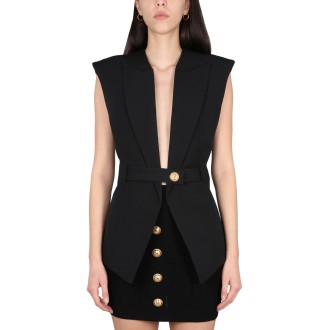 balmain v-neck vest