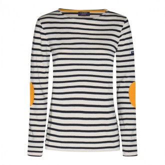 Saint James - Black And White Cotton Mariniere Sweater