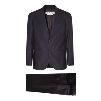 Giorgio Armani - Blue Viscose Blend Two Piece Suit