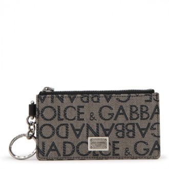 Dolce & Gabbana - Brown And Blue Canvas Wallet