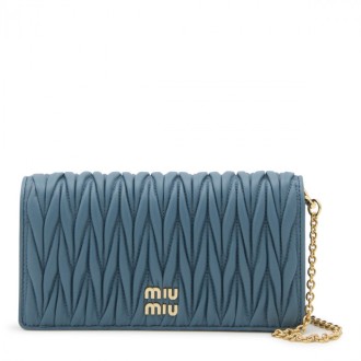 Miu Miu - Marine Leather Chevron Wallet