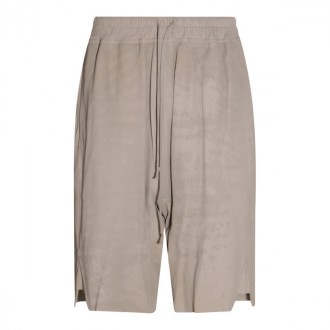 Rick Owens - Beige Suede Bermuda Shorts