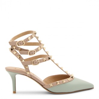Valentino Garavani - Morning Dew Leather Rockstud Pumps