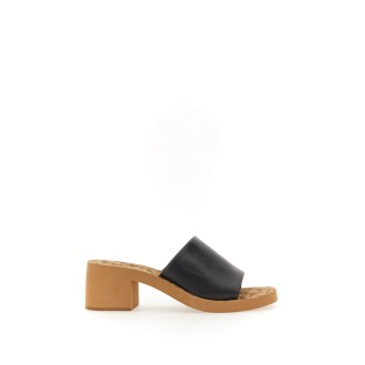 see by chloe' sandal with logo