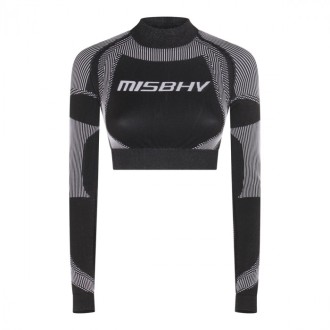 Misbhv - Black And White Cropped Top