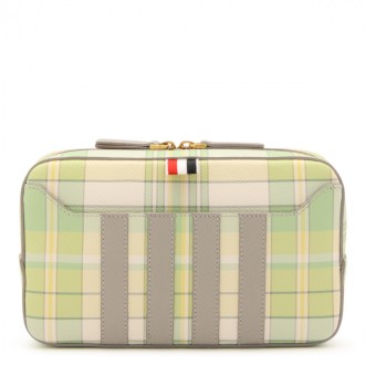 Thom Browne - Green, Yellow And Grey Leather Crossbody Bag