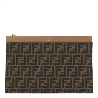 Fendi - Tabacco Canvas Ff Pouche