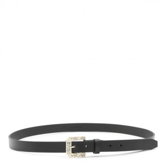 Versace Jeans Couture - Black Leather Baroque Belt