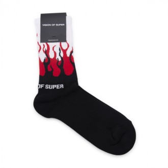 Vision Of Super - Black Cotton Blend Socks