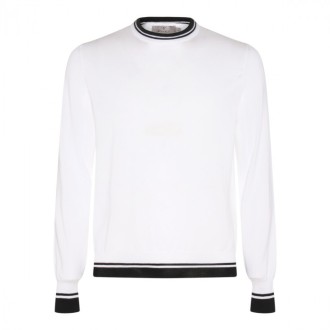 Canali - White Cotton Knitwear