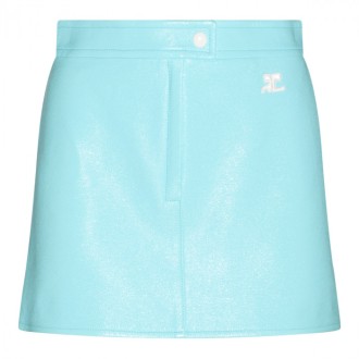 Courreges - Turquoise Vynil Mini Skirt