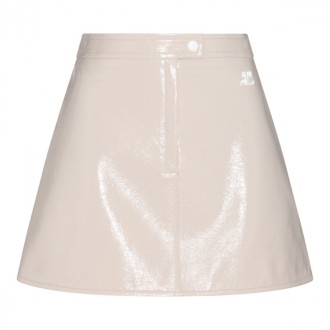 Courreges - Taupe Grey Cotton Blend Skirt