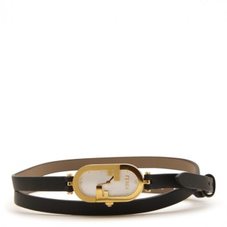Fendi - Black Leather O'lock Vertical Watch