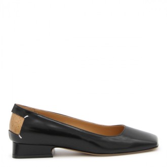 Maison Margiela - Black Leather Four Stitches Decortiques Ballerina Pumps