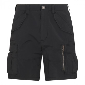 Parajumpers - Black Cotton Cargo Shorts