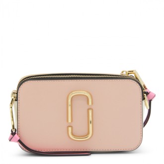 Marc Jacobs - Pink, Yellow And Cream Leather The Snapshot Crossbody Bag