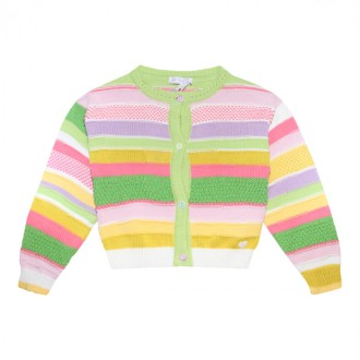 Monnalisa - Multicolour Knitted Cotton Cardigan