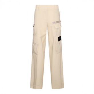 Off-white - Cream Cotton-wool Blend Toybox Cargo Trousers