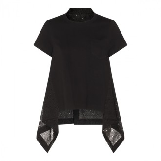 Sacai - Black Cotton T-shirt