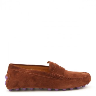 Tod's - Brown Suede Bubble Gommino Loafers